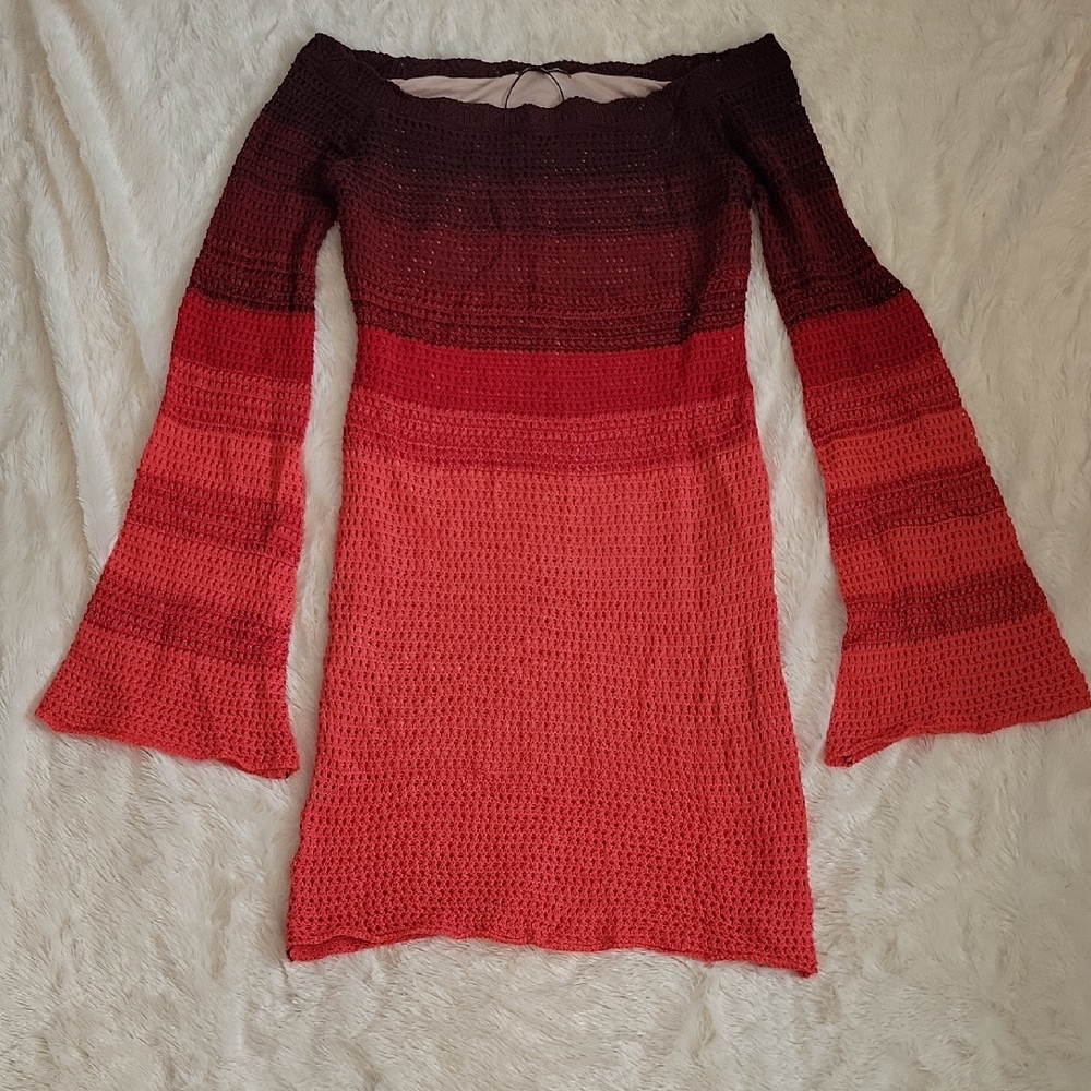 Fashion Nova Red Ombre Mini Dress